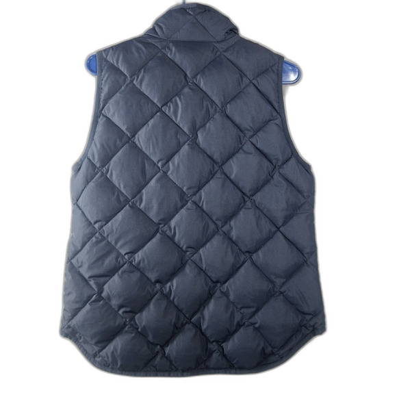 J.CREW Down Puffer Vest Womens Small Navy Zip - Picture 4 of 7